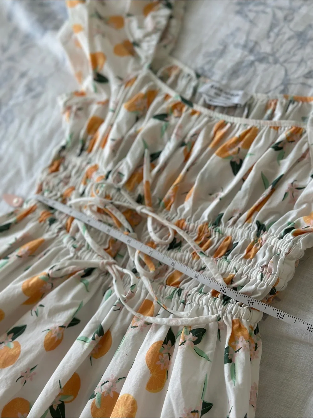 kate spade Orange Toss Cotton Midi Sundress